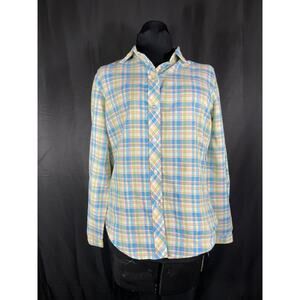 Vintage Oak Hill Plaid Top, Pastel Colors, Lightweight Cotton
